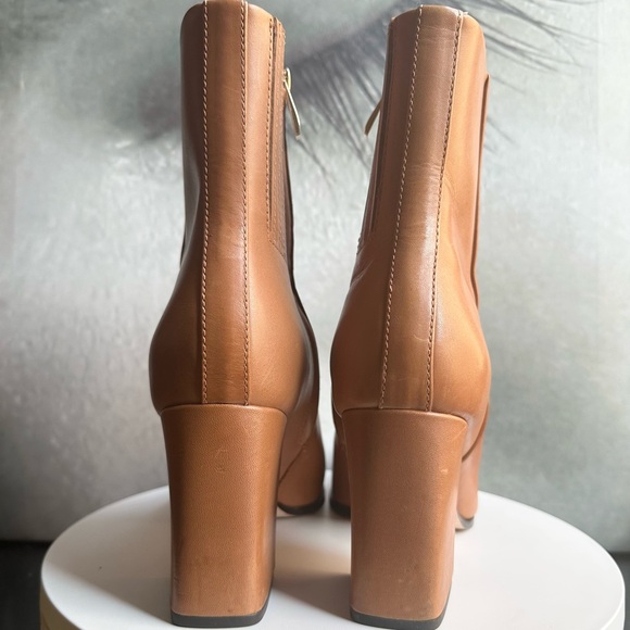 🌸PAIGE🌸 Farah Square Toe Bootie In Cognac Boots Size:10 - Picture 12 of 16